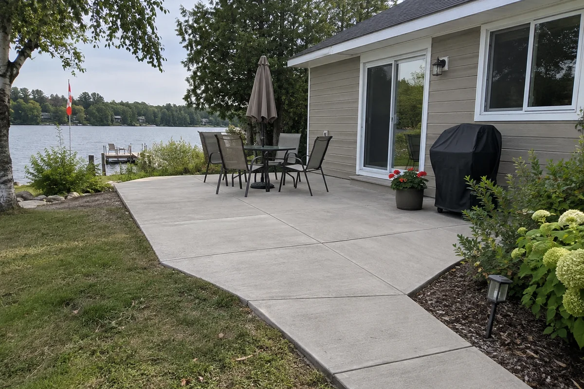 Concrete Patios & Walkways finished detail in Welland and the Niagara Region, Ontario