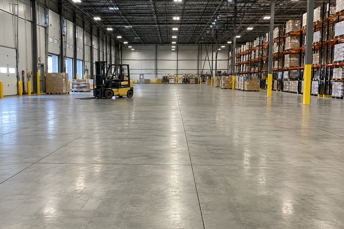 Warehouse & Industrial Floors finished detail in Welland and the Niagara Region, Ontario